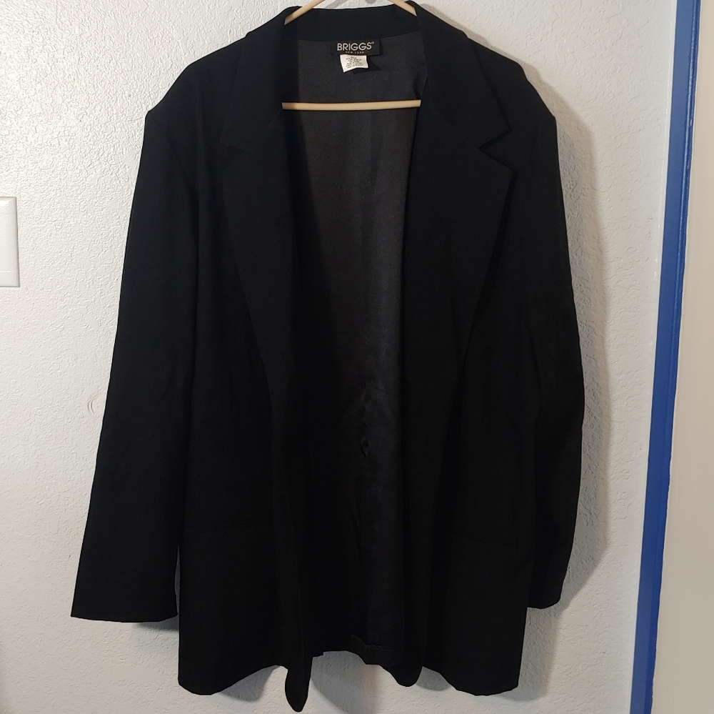 Briggs New York Black Blazer Plus Size